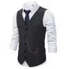 Men's Vests Polyester And Cotton Made High Quality Men Wedding Suit Vest For Sale Phin22