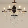 European Style Candle Crystal Chandeliers Restaurant Lamp Villa Living Room Bedroom Retro Led Lamps Hotel Club Decoration Lights