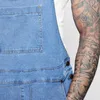 Neueste Männer Denim Bib Arbeitskleidung Mode Denim Overall mit Tasche Overall Strampler 210320