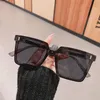 2021 Vintage Square Oversides Black Sunglasses Female Fashion Elegant Luxury Classic Dark Blue Boys Sun Glasses UV400