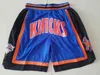 Basketball shorts Knicks blue Justin White Embroidered Pocket
