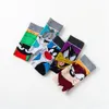 Yeni Tasarımcı Moda Çoraplar Komik Erkekler Hip Hop Joker Yenilik Sanat Sokak Giyim Ördek Kedi Karikatür Bob Esponja