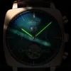 Beroemd merk Watch Montre Automatique Luxe Chronograph Square Grote Dial Watch Hollow Waterdichte heren Fashion Watches