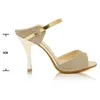 Lakeshi Peepつま先女性のパンプスハイヒールの靴ゴールドシルバー女性ヒールシューズファッションシンのヒールサンダル夏の女性の靴x0526