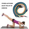11Pcs Set/Exercises Resistance Bands Fitness Tubes Gym Pilates Yoga Training Workout Pull Rope Body Building Equipment H1026