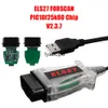 ELS27 Forscan Car Diagnostic Tool Green PCB PIC18F25K80 Chip för Mazda v2.3.7 Multi-Language Works Elm327J2534 PSS-ThrU