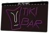 TC1407 The Tiki BarLight Sign Dual Color 3D Engraving