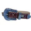 2021 luxury Men Women Belts Wtern Diamond Studded Belt Cowboy Bling Rhinton Belt for kids1179632