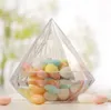 Party geschenken 9 * 9cm Clear Large Plastic Diamond Candy Boxes Bruiloft Gunst Box Candys Houders Banket GiveAways SN3873