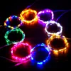 LED Boże Narodzenie Wave Ball Miedź Drut Lampa String Luminous Battery Box