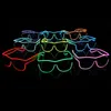 Party DJ Bright Glasses Strips50150pcs / lot Double Color Blue El Glass Wire Fashion Neon LED Light Up Shutter Shaped Glow Costume rave