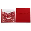 50pcs Red Laser Cut Wedding Invitations Card Hollow Butterfly Elegant Greeting Card Envelopes Wedding Party Favors Decoration SH190923