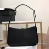 Designer- Women shoulder bags With Alligator leather Embossed shiny Calfskin Hobo Bronze metal hook Baguette bag for Black fashion tote