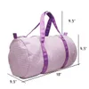 Domil Kids Monogram Gingham Seersucker Duffle Torba Bawełniana Barrel Preppy Torebka Dziecięce Szkoła Travel Torby