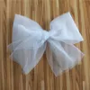 New Big 6inch Lace Embroiderd BowsHair Clips, Solid Hair Bow Barrettes Bambini Bowknot Forcine Accessori per capelli per ragazze