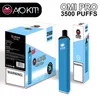 AOKIT OMI Pro Descartável E Cigarros Dispositivo Kit 3500 Puffs Bateria Recarregável 10ml POD Stick Vape Pena50