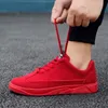 2021 Men Running Shoes Black Red Grey fashion mens Trainers Breathable Sports Sneakers Size 39-44 ws