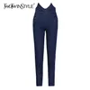 Minimalist Bodycon Denim Pencil Pants For Women High Waist Slim Black Jeans Female Fashion Stylish Spring 210521