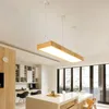 Kroonluchters natuurlijke houten plafond kroonluchter rechthoekige hanglamp eetkamer opknoping licht kantoor opgeschort verlichtingsarmaturen