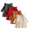 Autumn Baby Girls Long Sleeve Sweater Dress Kid Tutu Party Toddler Clothes Q0716