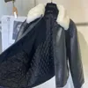 Damska skóra faux damska płaszcz jesień krótka długość 2021 moda zwykła kurtka z prawdziwej kurtki z wełny iceland kołnierz ponadgabarytowe ubrania