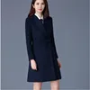 Kvinnors ullblandningar 2022 Autumn Winter Woolen Coat Women Long Slim Solid Color Overcoat Business Elegant CoatS Plus Size 3XL BERY22