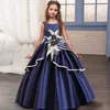 2021 sommer Retro Abend Teenager Kinder Kleider Für Mädchen Kinder Kostüm PrincGirl Party Hochzeit DrEmbroidery 14 Jahr X0803