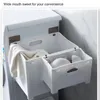 Caixas de armazenamento caixas de lavanderia montada na parede banheiro doméstico casa multifuncional sujo cesto