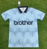93 94 Retro koszulki piłkarskie Classic 1998 99 2011 City 95 11 12 Wembley Clough Kinkladze Tevez Kun Aguero Kompano Dzeko