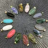 Reiki Şifa Takı Oval Doğal Taş Kolye Kuvars Lapis Opal Pembe Kristal Kolye DIY Küpe Kolye Kadınlar