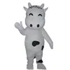 Costume da mascotte di vacche da latte bianche di Halloween Alta qualità personalizza Cartoon Peluche mucca da latte Personaggio a tema anime Costume da carnevale di Natale per adulti