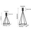 حاملي الشموع حامل هندسي الحديثة الجوف خارج المعادن شمعدان حاوية سطح المكتب ديكور المنزل للمتاجر الديكور الحديد الأسود