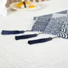 Light Luxury Table Runner for Tea Japanese Style Wedding Party Dark Blue Runners Decoration 33x210 cm 210709