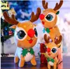 Party Favor Noël cerf poupée enfants donnant des cadeaux de haute qualité avec des cloches en peluche wapiti jouet mignon décorations de Noël 20218442803