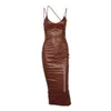 Wannathis sexy Party senza cuciture in falso taglio di plutonio midi vestido femminile vero sem mangas casual clube bodycon elegante streetwear abiti solidi