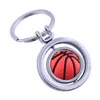 Stainless Steel Sports Keychain Pendant Fashion Football Basketball Golf Keychains Luggage Decoration Key Ring Creative Gift