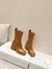 PVC Low Heel Women's Rain Boots Classic Fashion Designer Style Side Zipper för enkel på och av