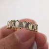 Band Rings Finger 925 Silver Pave Seting Full Diamond Eternity Engagement Wedding Ring Set Fine Jewelry hela storlek 5-12235F