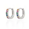 colorful cz hoops earring 925 sterling silver fine jewelry mini small hoopl stone summer design fashion nice ear4914081