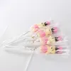 With Cute Bear Artificial Flower For Valentines Day Simulation Soap Rose Flowers Multi Colors Single Bouquet