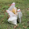 Nylon rośnie torby ochronne owocowe ze sznurkiem do ochrony roślin kwiatu roślinnego do wielokrotnego użytku chronić torbę szkodnika 210615