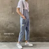 Stickerei Casual Männer Frauen Overalls Lose Gerade Suspener Hose Gewaschen Vintage Paar Hosen Kwwaii Kleidung