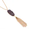 Collier Tassel Bohême pour femmes Grand collier ethnique Déclaration longue Déclaration Boho Vintage Colliers Mode Bijoux