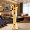 ファッションモダンなスタイルの黄金のセラミックの卓上卓上の花瓶のための花瓶のための家の装飾アクセサリー工芸品211215