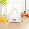 Women Mini Handbag Totes Elegant Lvs Purses Shoulder Messenger Portable Chain Bag Girl PVC Jelly Bag Pearl Crossbody Rhombus Small Square Bags