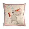Cushion/Decorative Pillow Cartoon Mouse Pattern Cushion Cover Cheese Car Sofa Chair Linen 45x45cm
