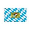 바이에른 바이에른 플래그 라이온 크레스트 독일어 독일 국기 90 x 150cm 3 * 5ft 사용자 정의 배너 금속 구멍 그로밋