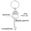 Multifunctional Bottle Opener Keychain Christmas Personalize Valentine's Day Gift Keychains Drive Safe Car Keyring Holder For Dad Boyfriend Birthday Gifts