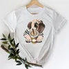 Kadın T-shirt T-Shirt Kadınlar için 2022 Hayvan Ayı Kız 90 S Karikatür Kawaii Giysi Baskı Grafik Tshirt Üst Lady Baskı Kadın Tee
