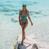 Colysmo sexig baddräkt fram efter två sätt bär bikinis fisk skala utskrift baddräkt kvinnor skära ut binda upp stranden monokini 210527